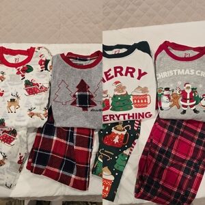 The Children's Place Red, Gray & Green Holiday Pajama Sets - 3 Pack